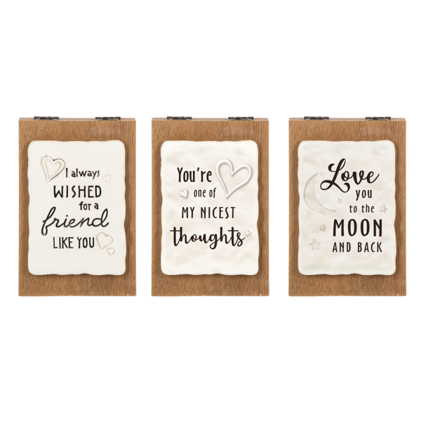 Loving Thoughts Message Wood Easel