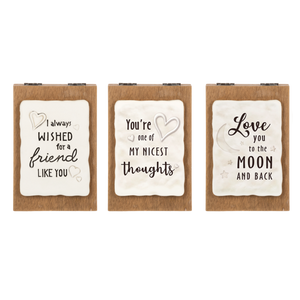 Loving Thoughts Message Wood Easel