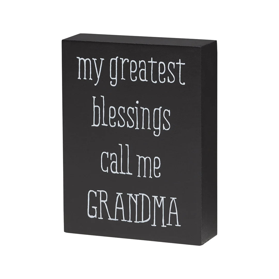 Grandma Greatest Blessing wood block sign