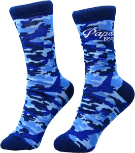 Papa Bear Camo Blue Socks