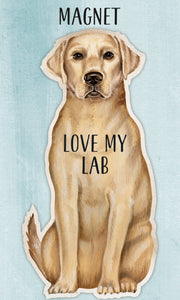 Yellow Lab Memo Holder / Magnet