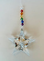 Load image into Gallery viewer, Acrylic Rainbow Star Sun Catcher / Ornament
