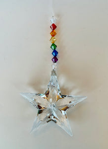 Acrylic Rainbow Star Sun Catcher / Ornament