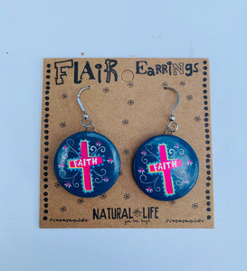 Natural Life Flair Earrings - FAITH