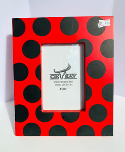 Polka Dot Frame - Red & Black