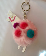 Load image into Gallery viewer, Llama Pom Pom Keychain
