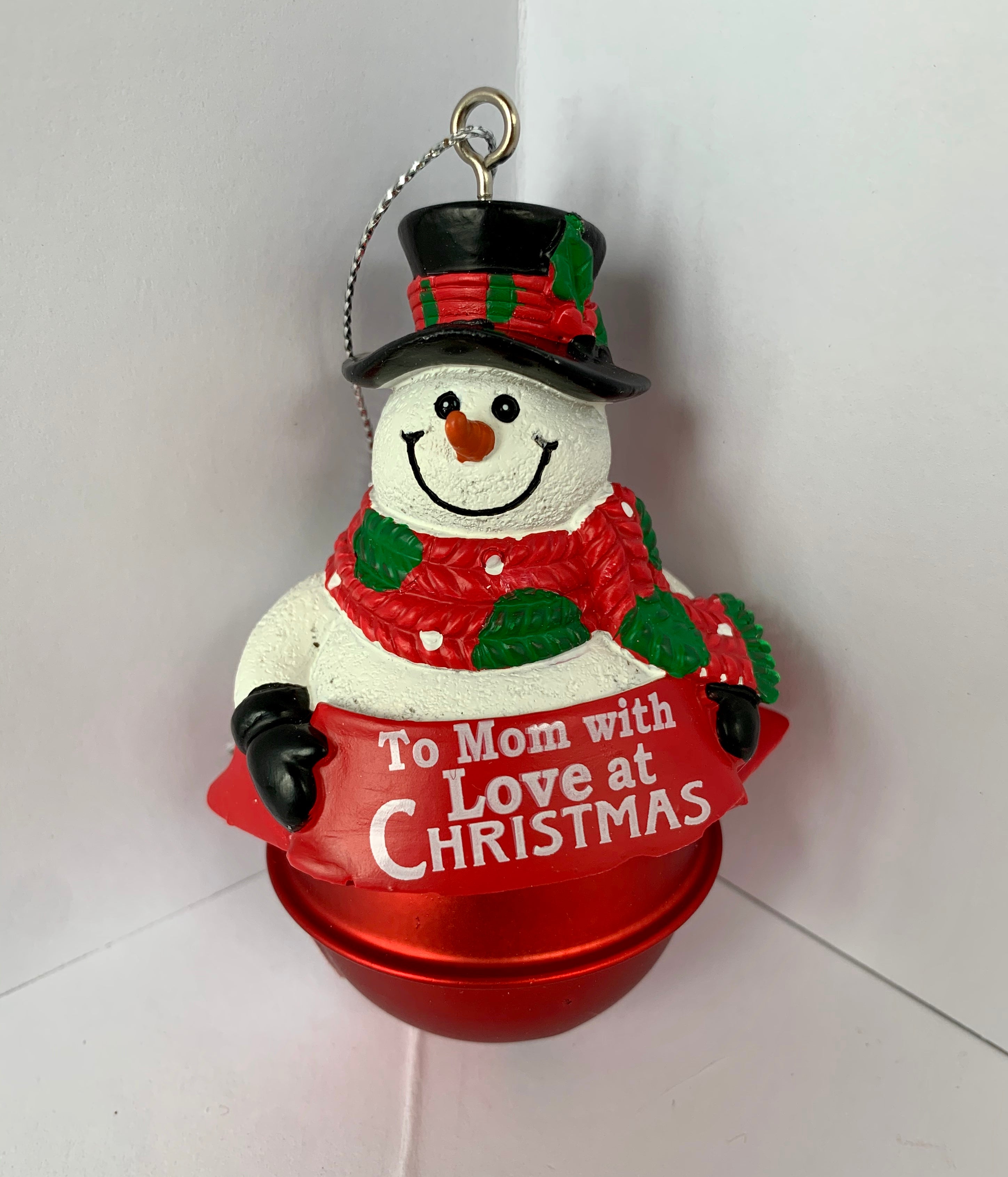 To MOM Snowman Bell Ornament