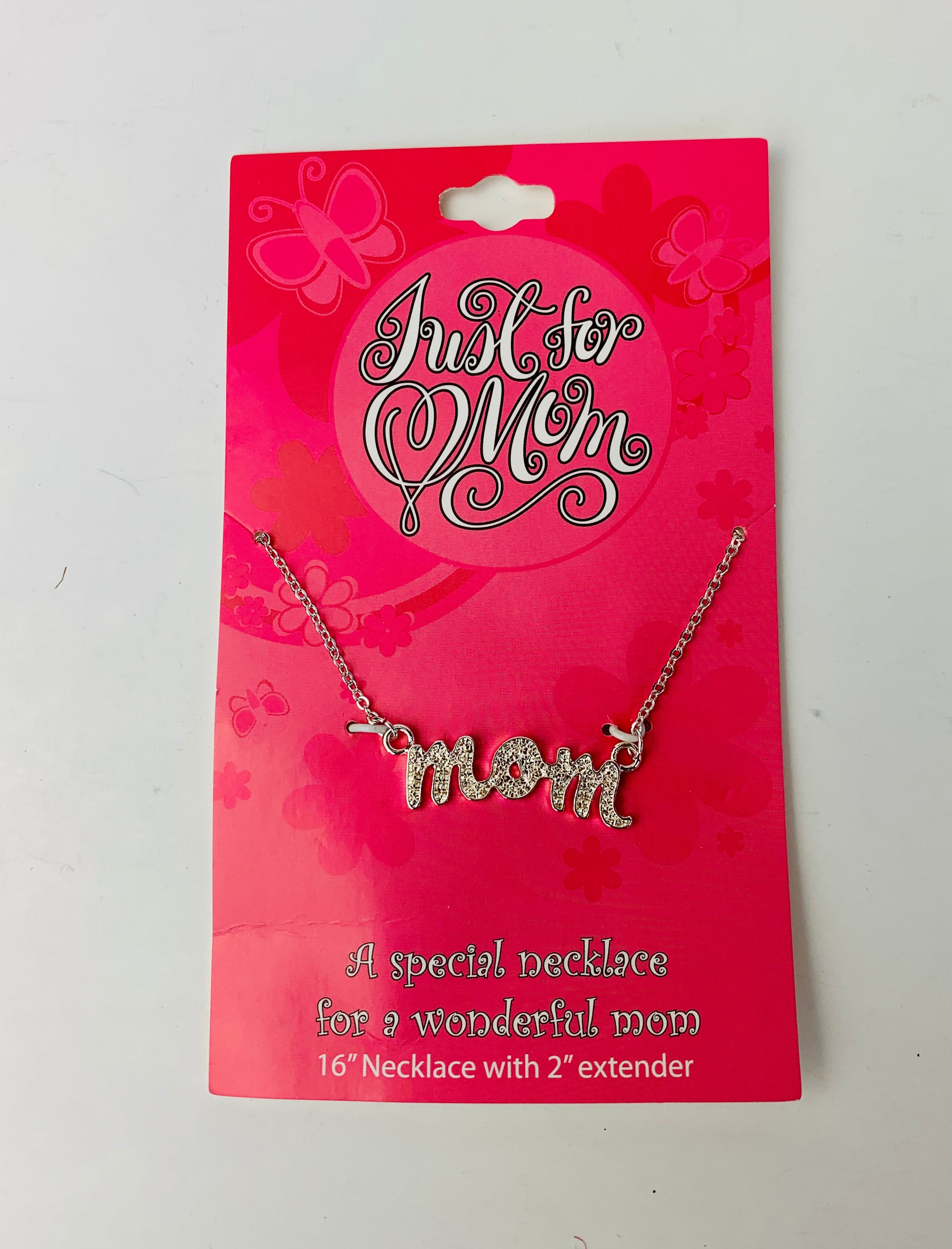 Just for Mom Rhinestone Necklace