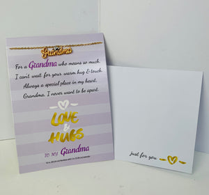 Grandma Gold Pendant Necklace & Card