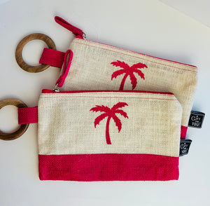 Palm Tree / Flamingo Clutch