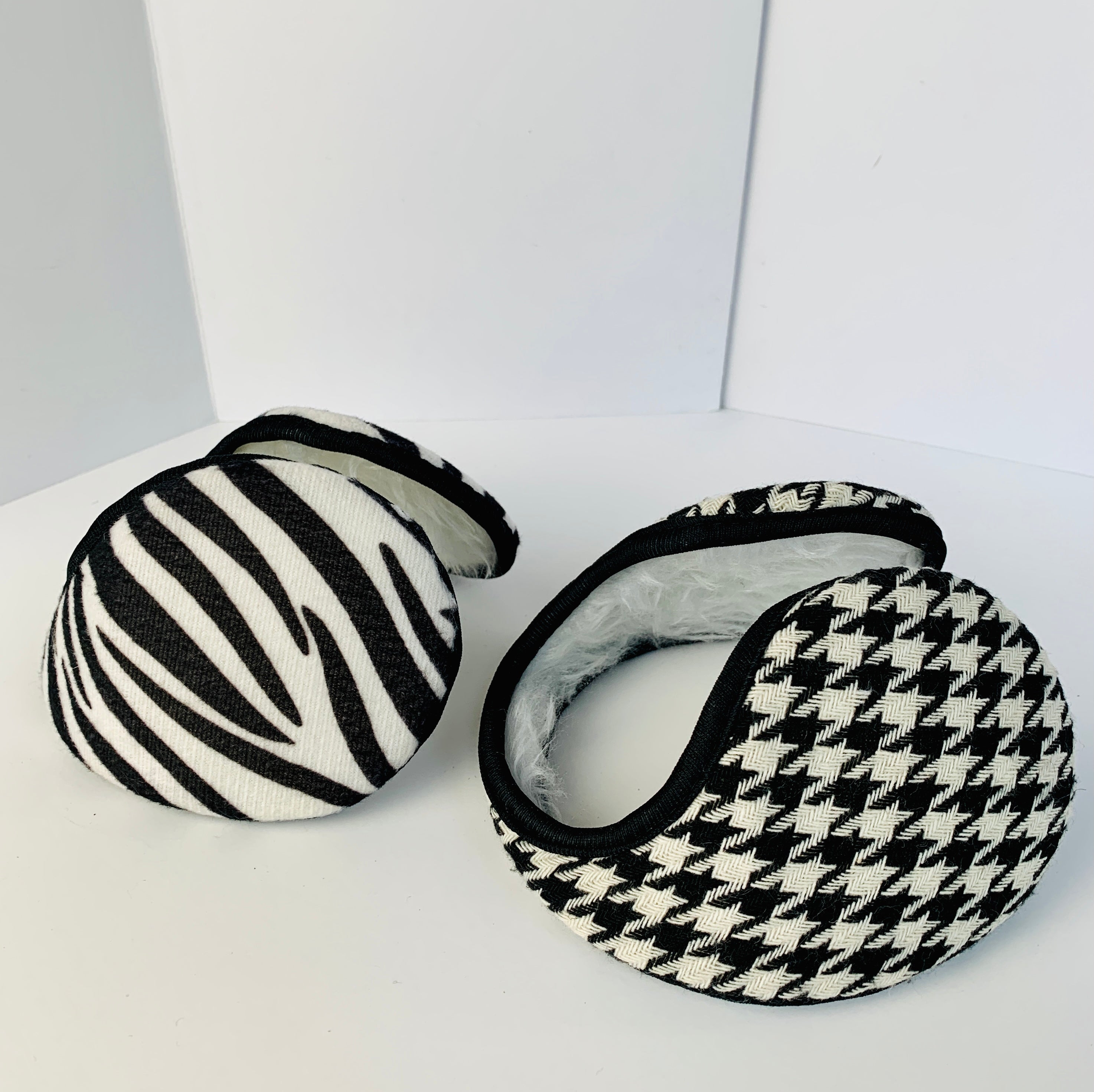 Earmuffs - Houndstooth / Zebra