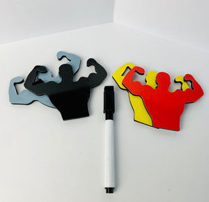 Muscle Man Magnets & Dry Erase Pen
