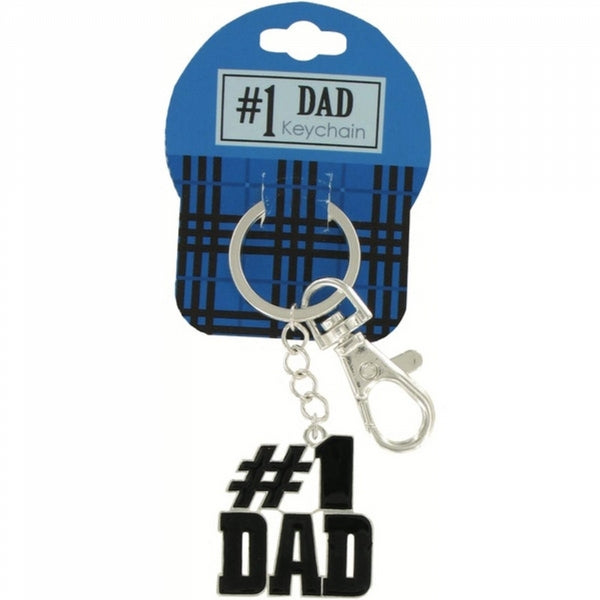 #1 Dad Keychain - metal