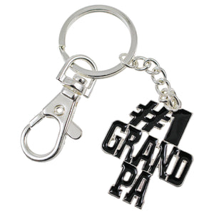 #1 Grandpa Keychain - metal