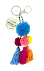 Load image into Gallery viewer, Pom Pom Keychains with Tassels
