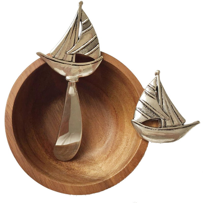 Sailboat Dip Bowl with Spreader