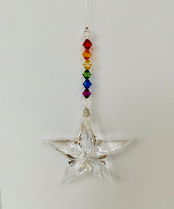 Acrylic Rainbow Star Sun Catcher / Ornament